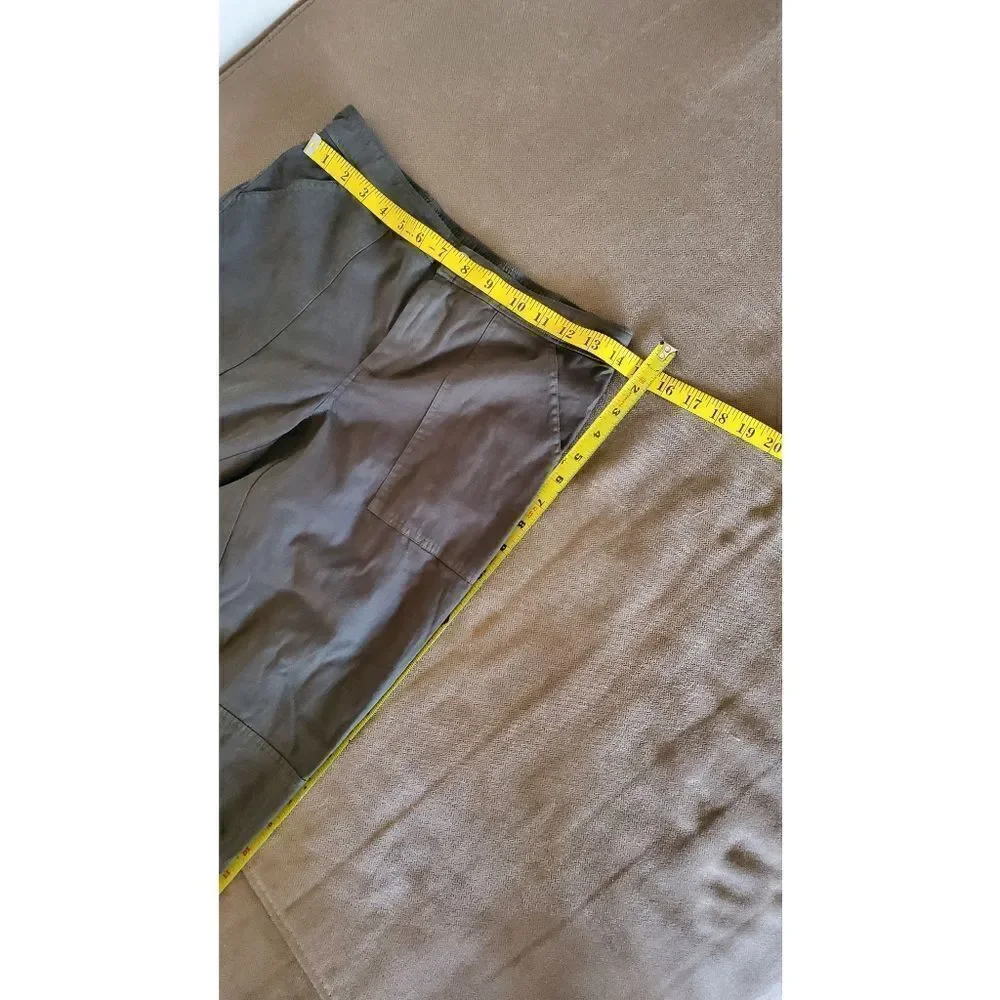 Ecru army green utility pants‎ straight leg relaxed fit sz S cotton blend